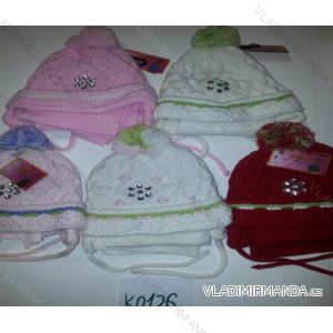 Set of scarves and baby girl caps (3-5 years) ECHT K0126
