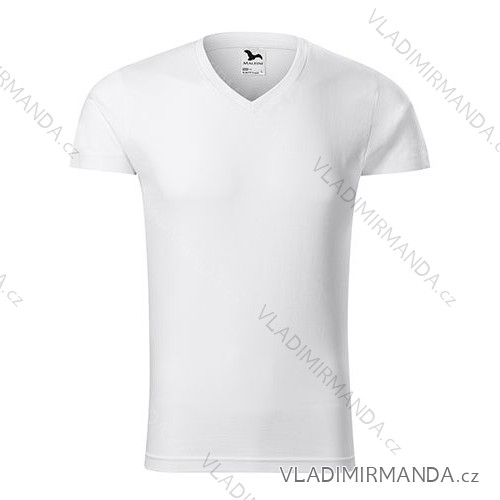 Slim Fit V-neck T-Shirt Mens White ADR-1460014
