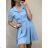 Elegant short-sleeved women's dress (uni s-m) ITALIAN FASHION IM920148 S / M one size béžová