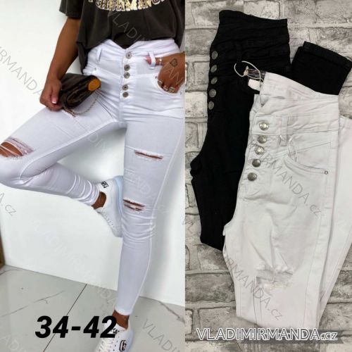 Jeans pants leatherette with zip (XXS-L) LAULIA JWA20108