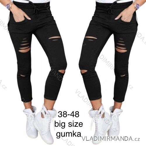 Jeans pants leatherette with zip (XXS-L) LAULIA JWA20108