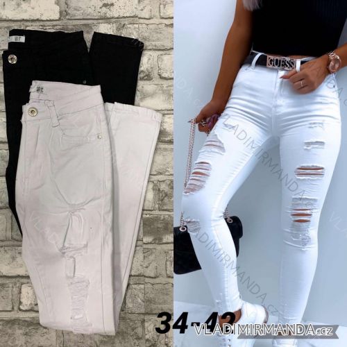 Jeans pants leatherette with zip (XXS-L) LAULIA JWA20108