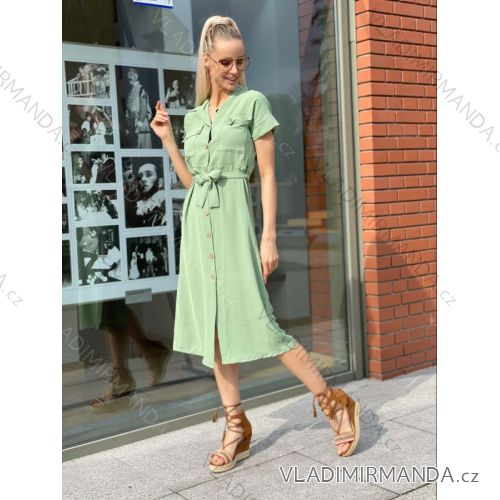 Summer dress with straps for women (UNI S / L) ITALIAN FASHION IMK20107