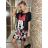 Summer long sleeve flowered women's dress (UNI S / L) ITALIAN FASHION IMK20150