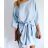 Summer long sleeve flowered women's dress (UNI S / L) ITALIAN FASHION IMK20150