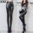 Long leggings WOMEN'S LEATHER (UNI S-M) ITALIAN FASHION IMM20FD3063 S / M black