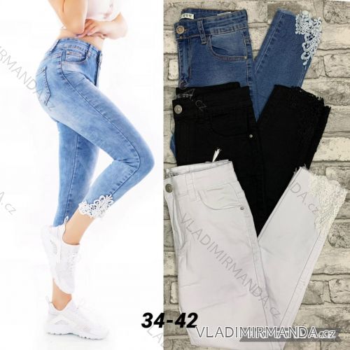 Jeans pants leatherette with zip (XXS-L) LAULIA JWA20108