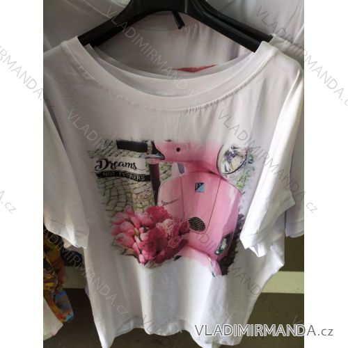 T-shirt short sleeve with lace women (uni s / m) TURKISH FASHION TM920024