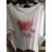 T-shirt short sleeve with lace women (uni s / m) TURKISH FASHION TM920024