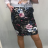 Summer short skirt with flowers ladies oversized (uni xl-xxl) ITALIAN FASHION IMB20219 L / XL white