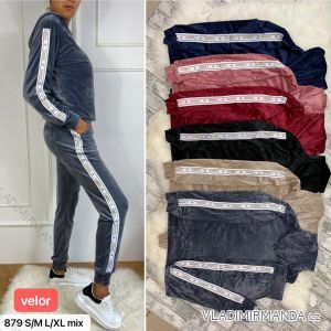 Women's long velvet sweatpants (S-XL) TURKISH FASHION TMWL20633