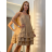 Summer dress with straps women with belt (UNI S / l) ITALIAN FASHION IMM20391