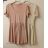 Casual Short Sleeve Dress (UNI S-L) ITALIAN FASHION IMWD21ELI béžová S / M