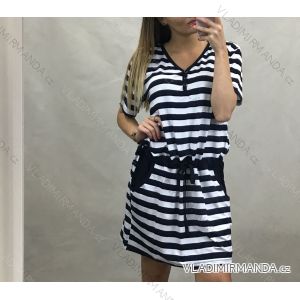 Summer short sleeve summer dress stripe (xl / 2xl - 2xl / 3xl) ITALIAN FASHION IM6201681