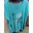 Women's short-sleeved summer dress (UNI S-M) ITALIAN FASHION IMN20067 2XL/3XL turquoise