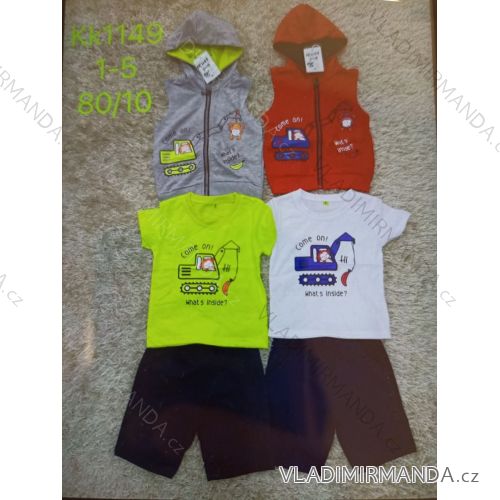 Set of summer vest, t-shirt and shorts for children (1-5 years) SAD SAD21KK-1149