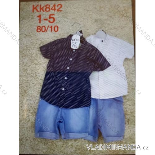 Set of summer shirts, tank tops and denim shorts for children (1-5 years) SAD SAD21KK-842