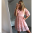 Šaty krajkové dlouhý rukáv dámské (S/M ONE SIZE) ITALSKÁ MÓDA IM4211028/V/DR pink S / M