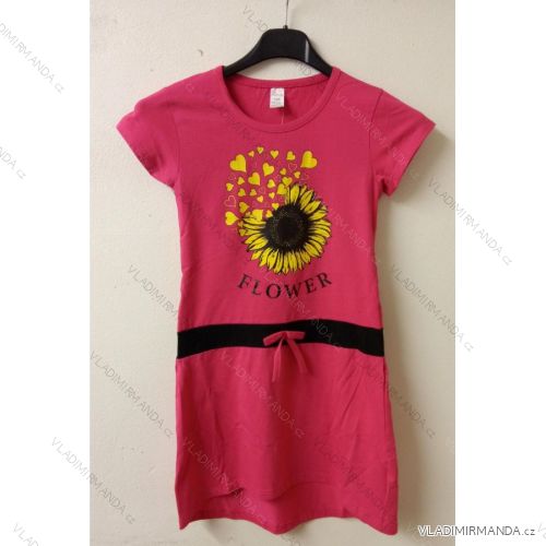 Dress short sleeve blinking baby girl (2-8 years) TURKISH PRODUCTION TVB21FLOWER