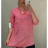 Women's T-shirt extended short sleeve Mouse (UNI S / L) ITALIAN FASHION IM420623 XL / 2XL-5XL / 6XL mintová