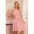 350-2 ALIZEE - chiffon dress with a binding - powder pink