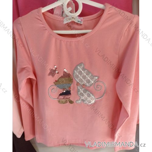 Long Sleeve T-Shirt with Kids Girls (116-146) KUGO M2010