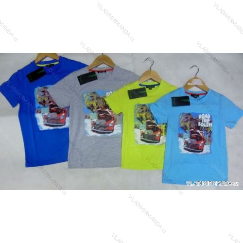 T-Shirt Short Sleeve Boys & Toddler Boys Cotton (116-152) FORTOO 73003
