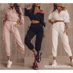 Zip Hoodie Set Long Sleeve Sweatpants Long Women's (S / M ONE SIZE) ITALIAN FASHION IMWM216069