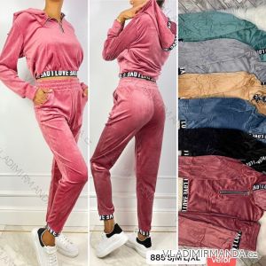 Women's long velvet sweatpants (S-XL) TURKISH FASHION TMWL20633