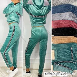 Women's long velvet sweatpants (S-XL) TURKISH FASHION TMWL20633