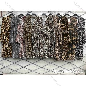 Women's Long Sleeve Leopard Dress (S / M ONE SIZE) ITALIAN FASHION IMWD216131