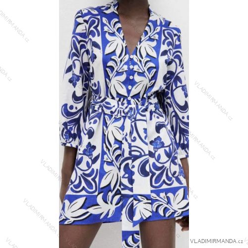 Summer Shirt Dress Long Sleeve Oversize Women's (S / M ONE SIZE) ITALIAN FASHION IMWM216078