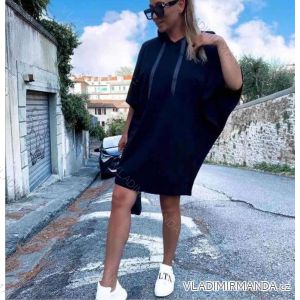 Women's Long Sleeve Hoodie Dress (S / M ONE SIZE) ITALIAN FASHION IMWA216095