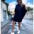 Women's Long Sleeve Hoodie Dress (S / M ONE SIZE) ITALIAN FASHION IMWA216095