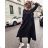 Women's Long Sleeve Hoodie Dress (S / M ONE SIZE) ITALIAN FASHION IMWA216095