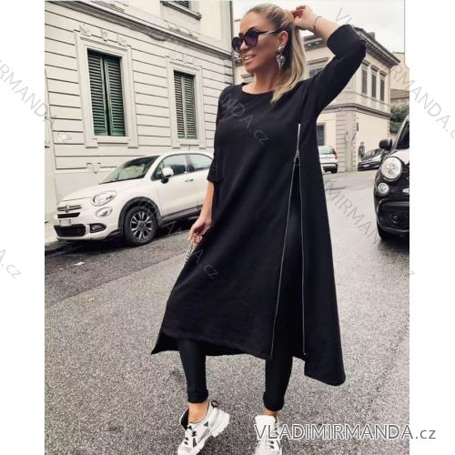 Women's Long Sleeve Hoodie Dress (S / M ONE SIZE) ITALIAN FASHION IMWA216095