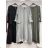 Women's Long Sleeve Hoodie Dress (S / M ONE SIZE) ITALIAN FASHION IMWA216095