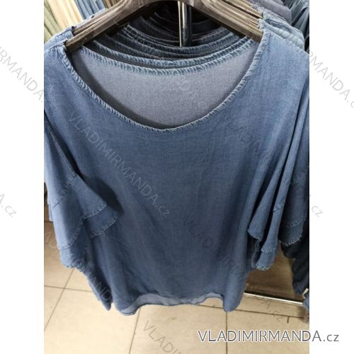 Denim short summer dress straps women (uni s / l) ITALIAN FASHION IM720103