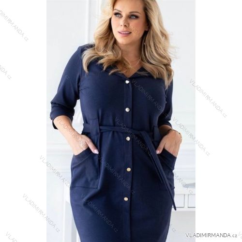 Women's long-sleeved shirt dress (44-46-48-50) POLISH FASHION PMLM21013 44 <p>blue</p>