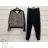 Set hooded sweatshirt long sleeve sweatpants long women (S / M ONE SIZE) ITALIAN FASHION IMWY21745