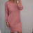 Dress shirts long 3/4 sleeve ladies with pocket thin (uni sl) ITALIAN Fashion IM318335 XL-2XL light pink