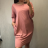 Dress shirts long 3/4 sleeve ladies with pocket thin (uni sl) ITALIAN Fashion IM318335 XL-2XL light pink