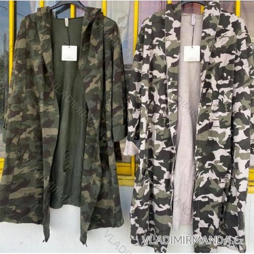 Cardigan / Long Sleeve Hooded Camouflage Women's (L / XL  ONE SIZE) ITALIAN FASHION IMD211025