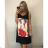 Summer dress for women's shoulder straps (uni sl) ITALIAN MODE IM417188 Black S / M