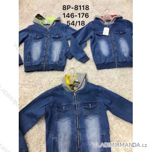 Denim jacket with zipper hoodie boys (146-176) ACTIVE SPORT ACT218P-8118