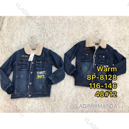 Jeans jacket warm children's teen girls (116-146) ACTIVE SPORT ACT218P-8128