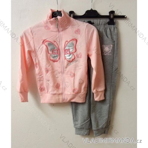 Set long-sleeved sweatshirt and sweatpants children's teen girl (98-128) KUGO JS0729