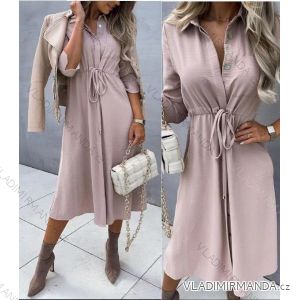 Women's Long Elegant Shirt Dress Long Sleeve (S / M ONE SIZE) ITALIAN FASHION IMWE216525