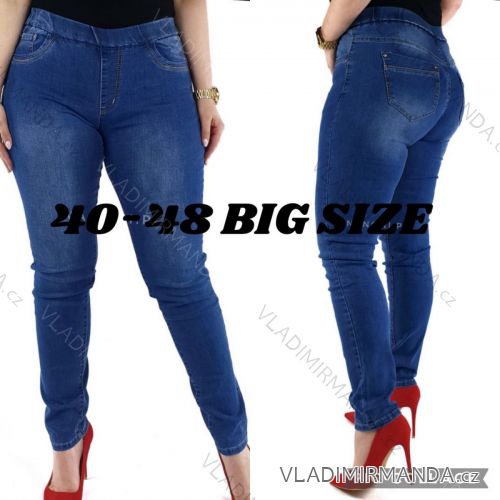 Jeans jeans waist rubber at the waist long women's oversized (40-48) JEANS JAW216563