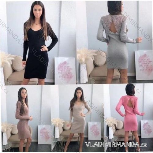 Knitted dress long sleeve (S / M ONE SIZE) ITALIAN FASHION IMWA216579